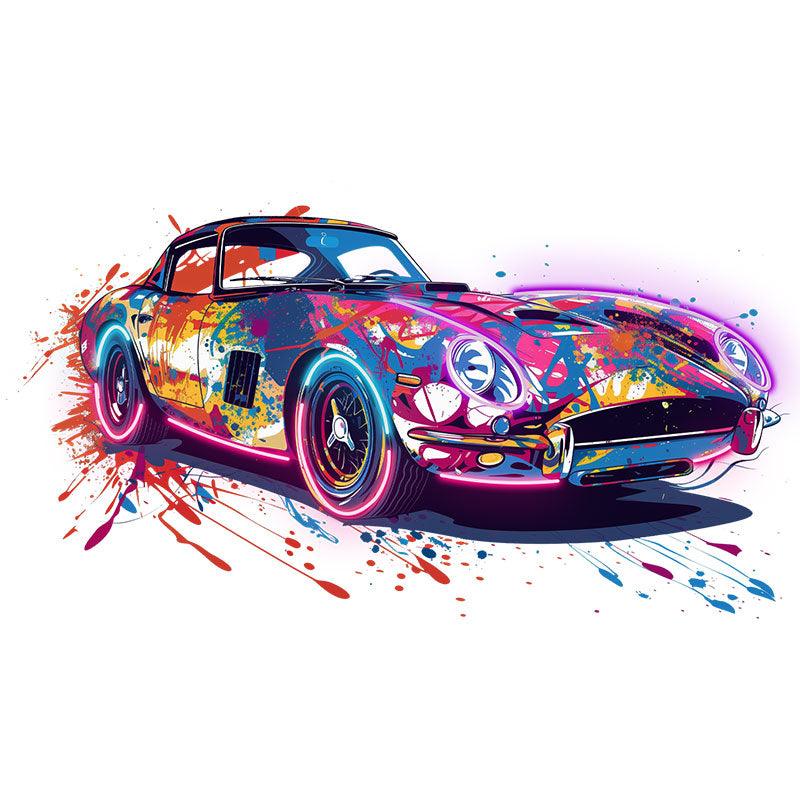 Low Chassis Cool Color Airbrush Coupe neon signs | Modern Art Style | Trend Setting Car Decoration | Perfect for Home, Office and Garage