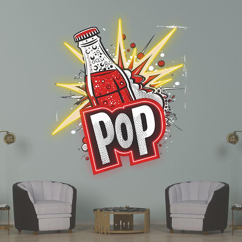 Dazzling Neon signs Lights - POP Soda Theme LED Lights, Smoke Effect, Perfect Party Decoration, Creative Home Lighting