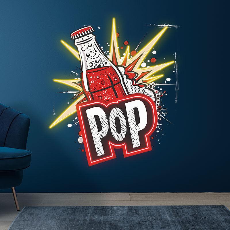 Dazzling Neon signs Lights - POP Soda Theme LED Lights, Smoke Effect, Perfect Party Decoration, Creative Home Lighting