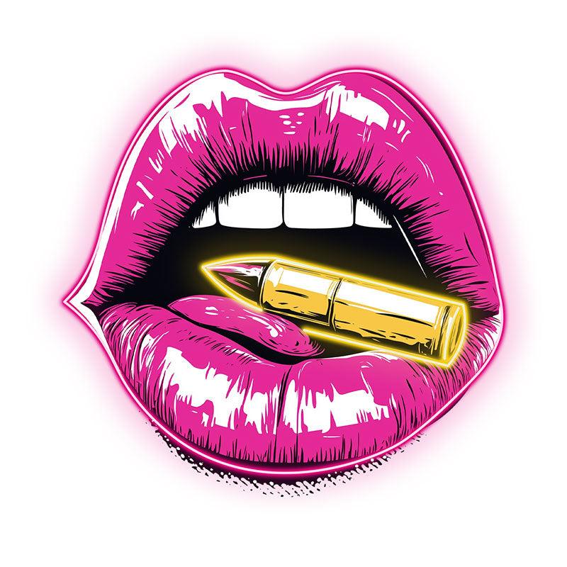 Red Lips Neon Lights - Contains Bullet Design LED neon signs Decorative Lights for Bars, Parties, Home and Creative Spaces
