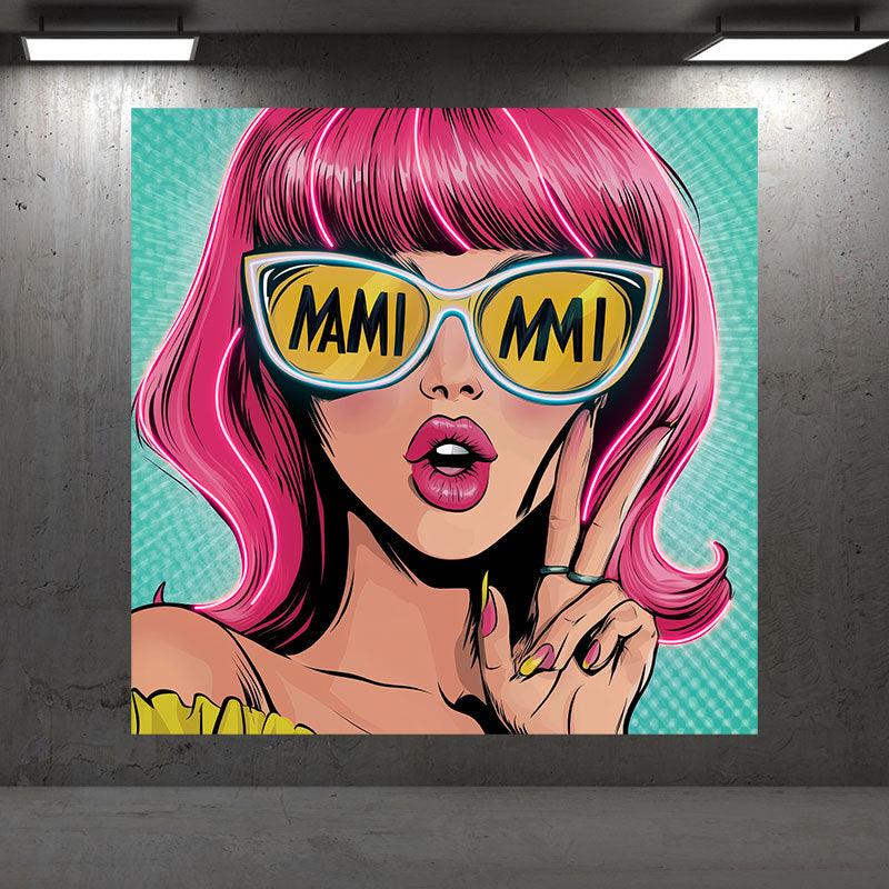 Fashion European and American Beauty Neon signs Lights - Red Hair, Yellow Sunglasses Scissor Hands LED Decorative Lights, Personalized Home and Creative Space Lighting