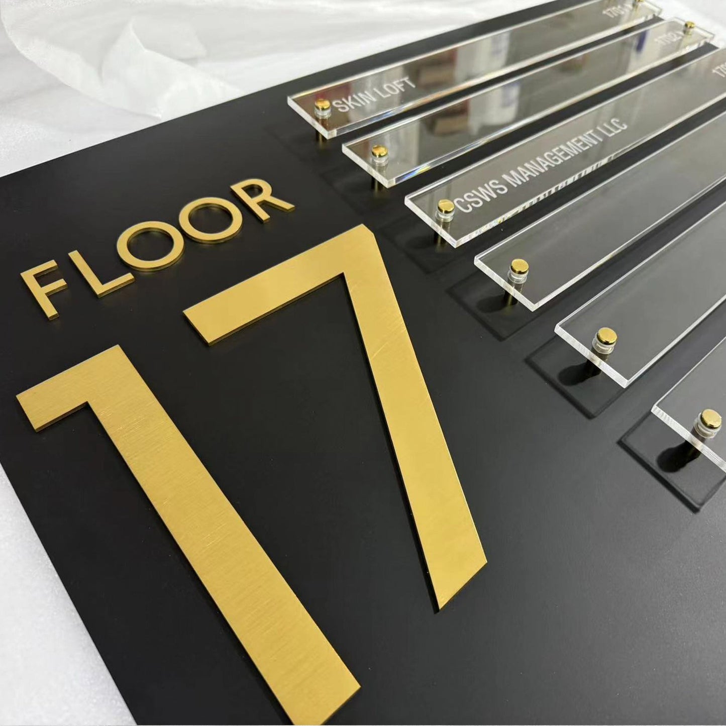 Personalized Acrylic Plaque Sign Wall Mounted Directional Signs Custom Company Indoor Room Way-finding Signages
