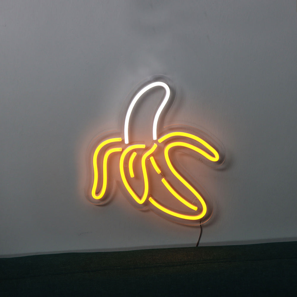 Banana neon lights, wall mounted banana led neon sign