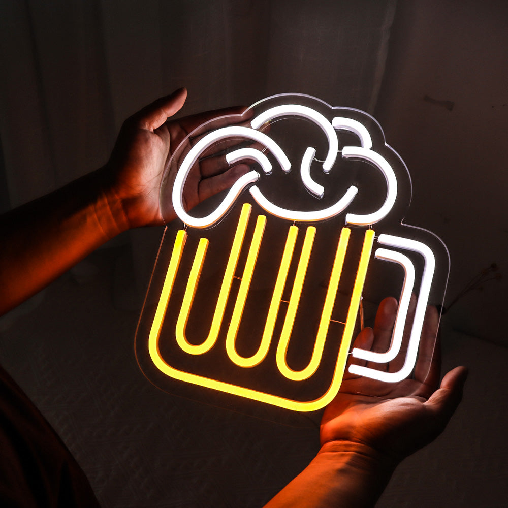 beer cup neon sign, led neon flex sign,uniform lighting and brightness LED neon sign