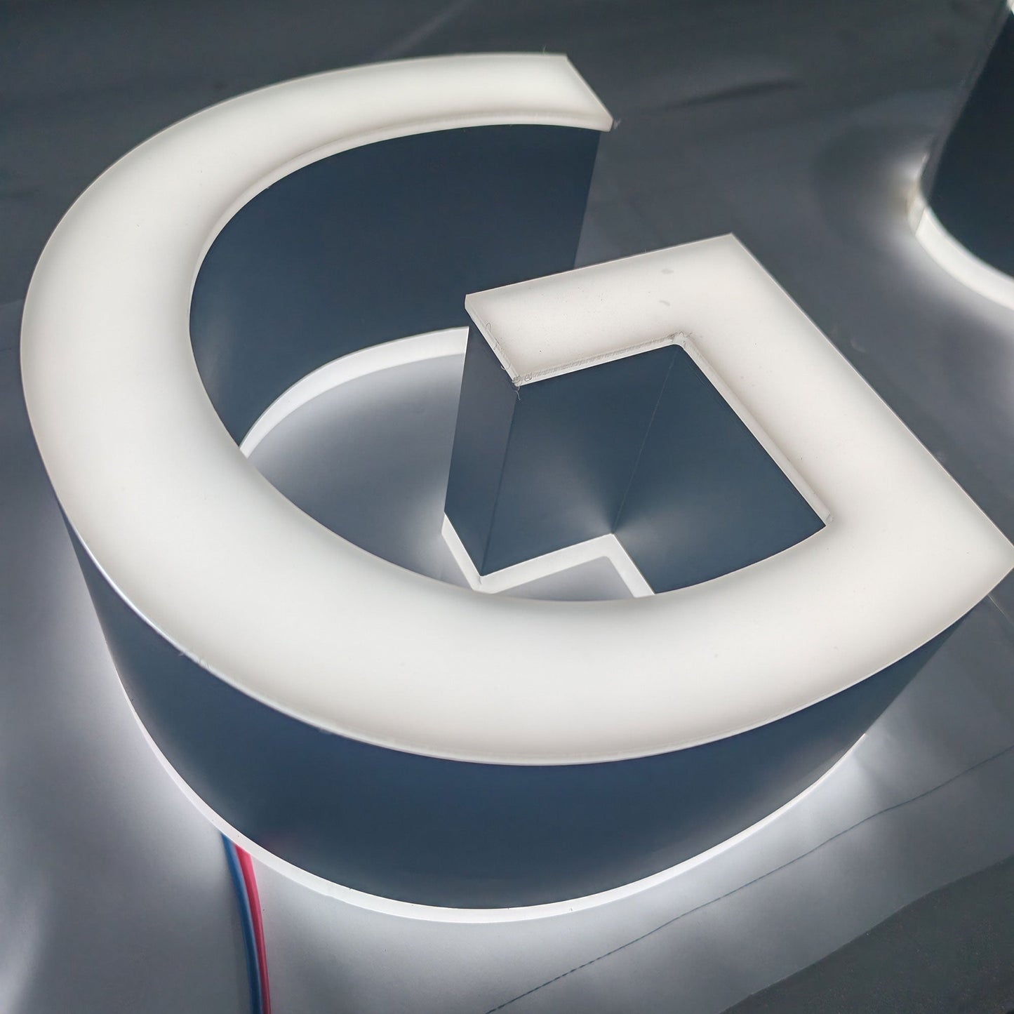 3d Backlit Sign, 3d Led Signage, Custom Outdoor Sign, Business Sign, Double Sided Illuminated Letters, Metal Sign Letters