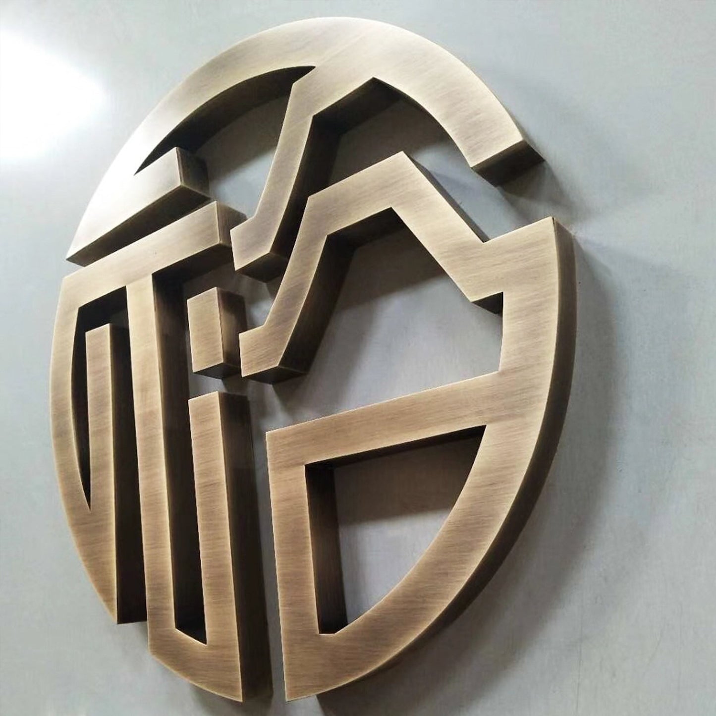 Customized Vintage Metal Letters Sign Bronze Stainless Steel 3d Channel Letter Wall Logo Store Company Brand Signage