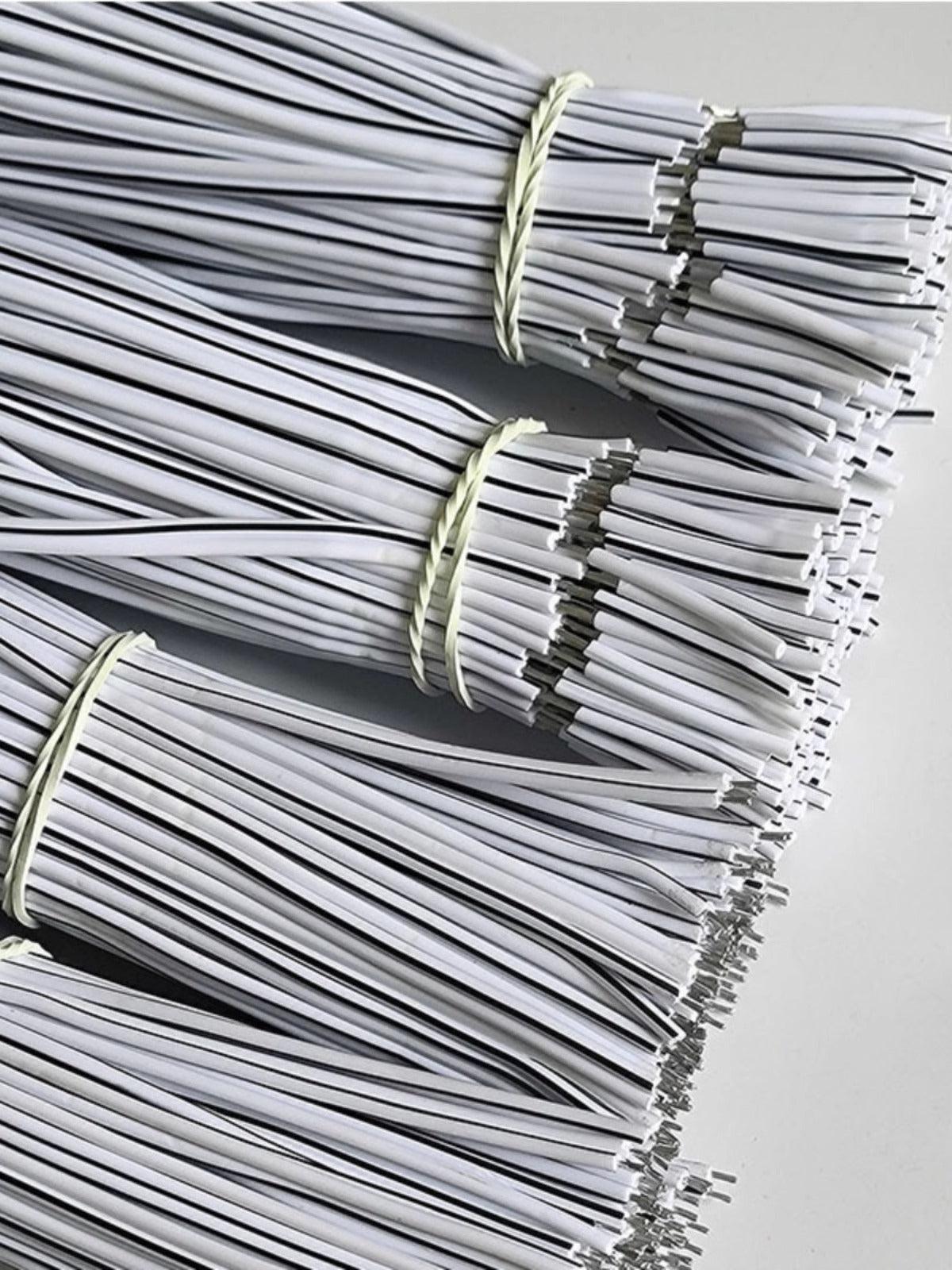 double black white wires 100pcs
