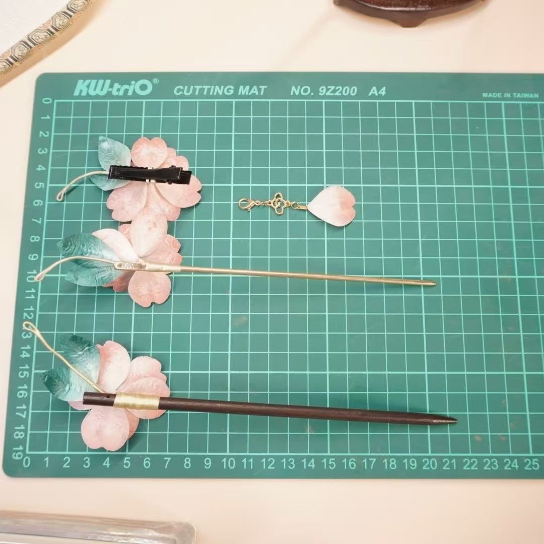 Hairpin Velvet Flower Velvet Hairpin Wooden Hairpin Flower Accessories Comfortable Headwear