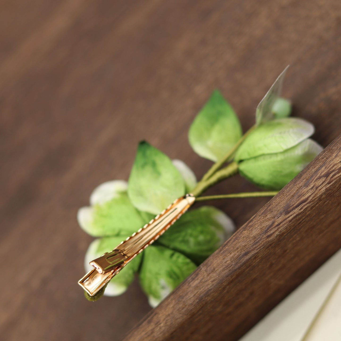 Pear blossom silk velvet flower wooden hairpin bun hairpin headdress