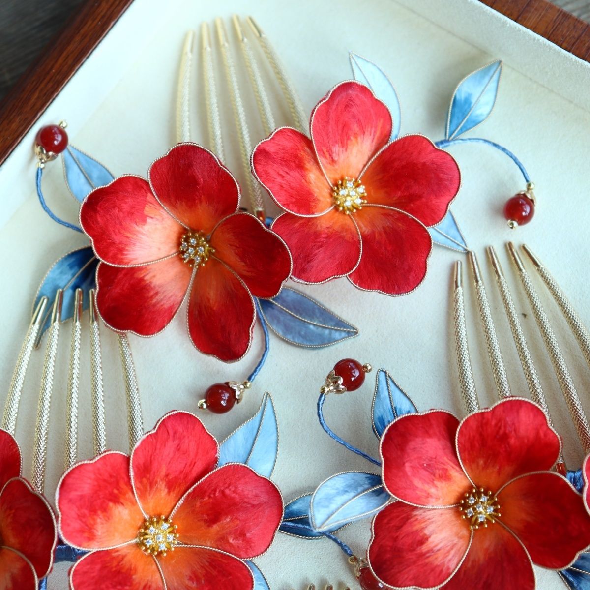 Velvet Flower Intangible Cultural Heritage Peony Silk Hairpin Accessory Ancient Style Hair Accessory