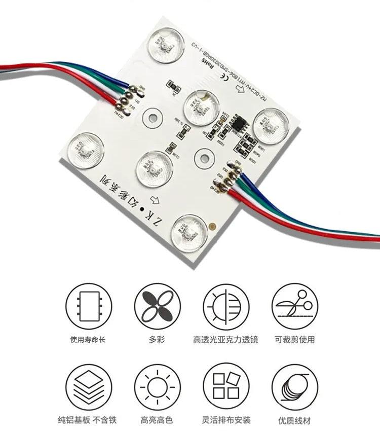 20pcs 24V Pixel RGB Blockchain Lighting