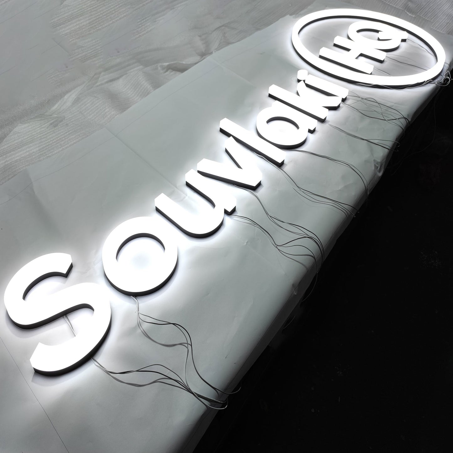 Custom Led 3d Acrylic Letter Sign Advertising Face and Side Lit Signage For Interior Display Shop Sign