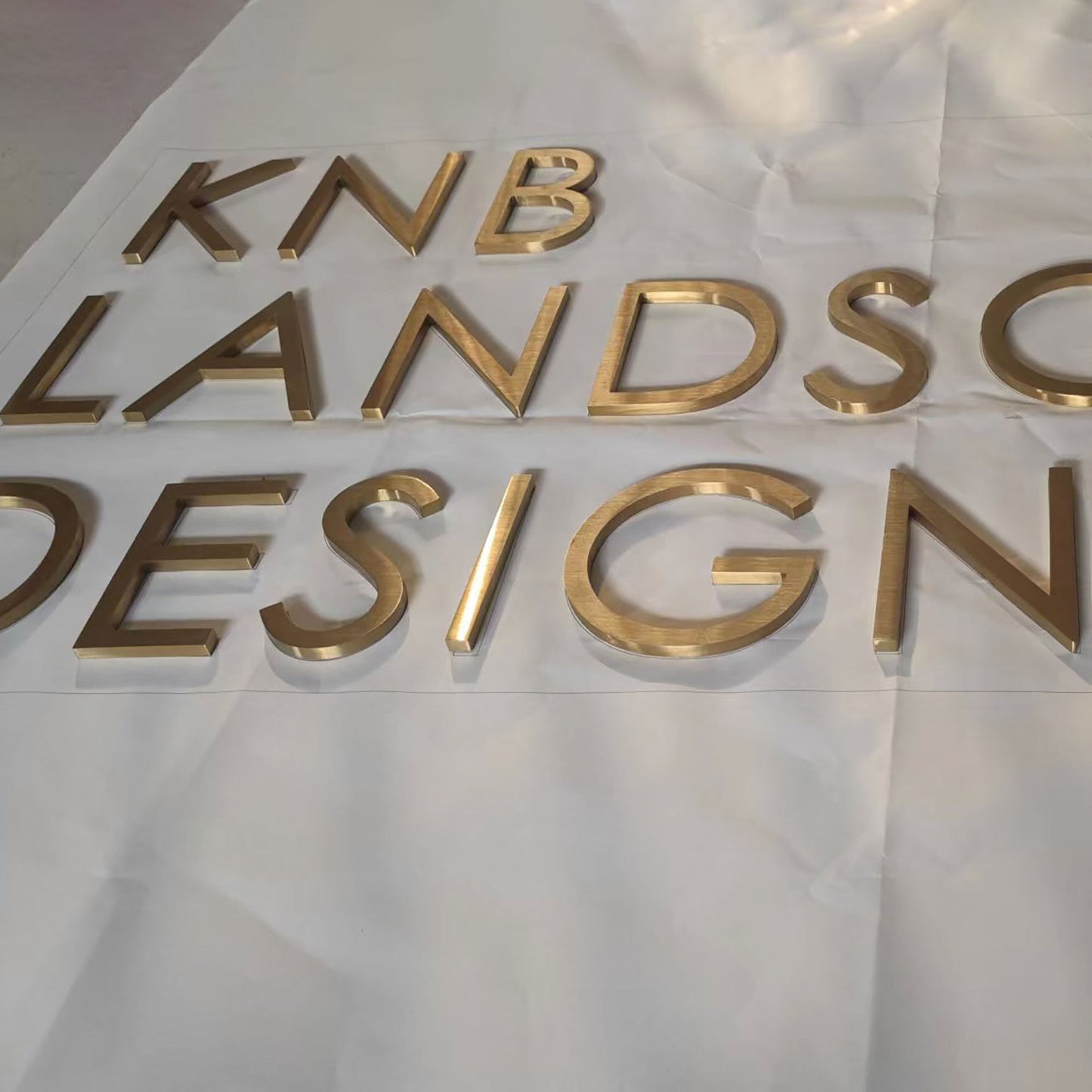 Gold Color Laser Cut 3D Metal Alphabet Brushed Letters Stainless Steel Letter For Interior Wall Signs