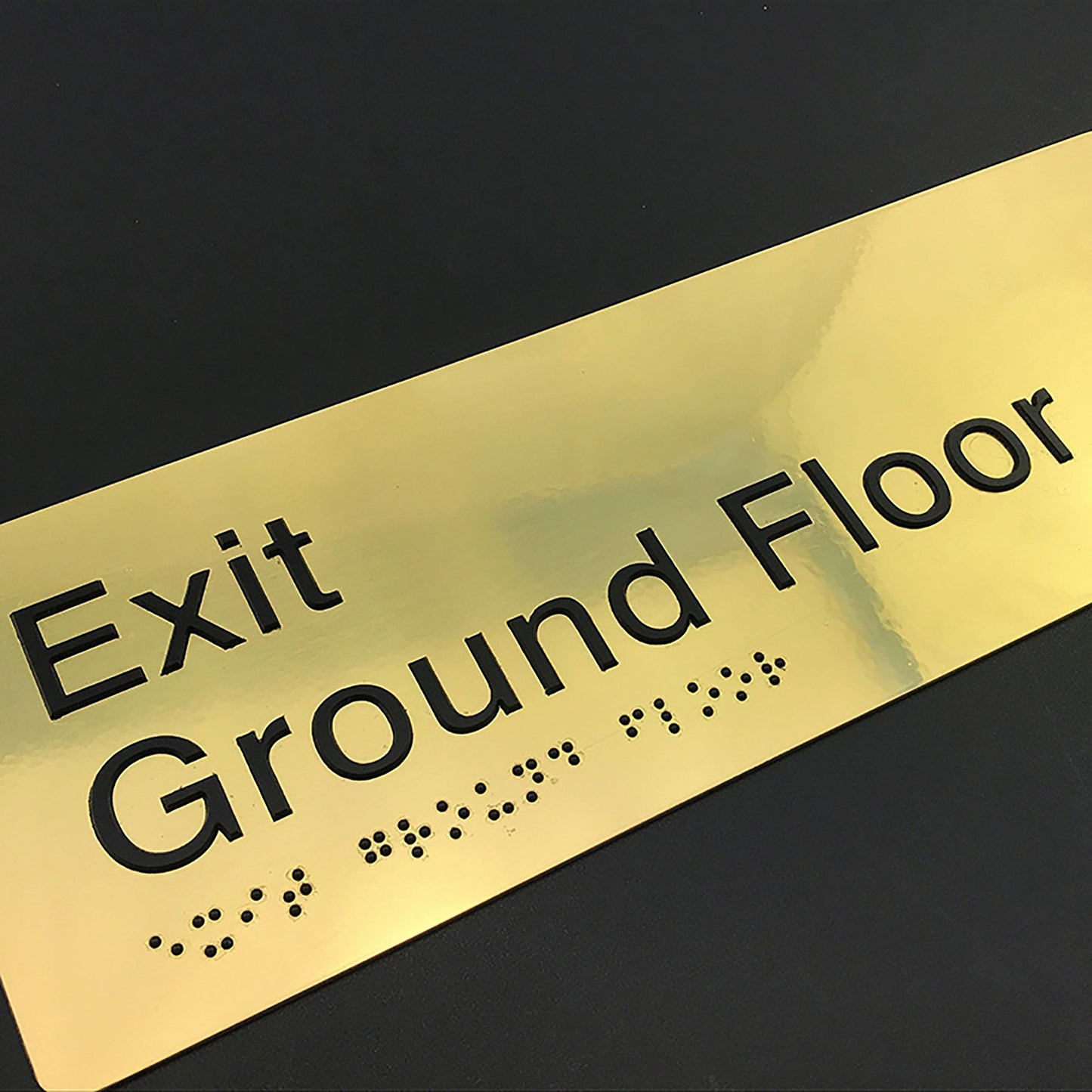 Indoor mall wayfinding stainless steel warning sign wall mounted braille sign silver metal plaque
