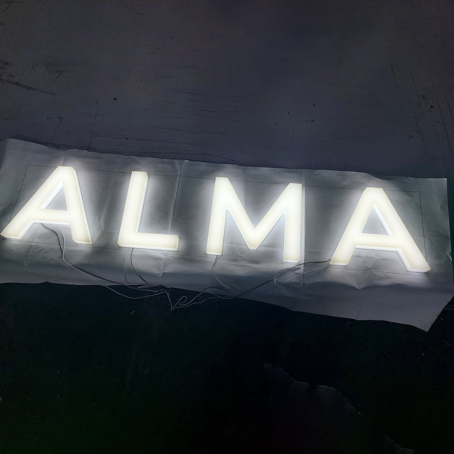 Custom 3D Logo Sign Acrylic Led Full-lit Letter Office Indoor Reception Wall Signs Lighted Store Sign