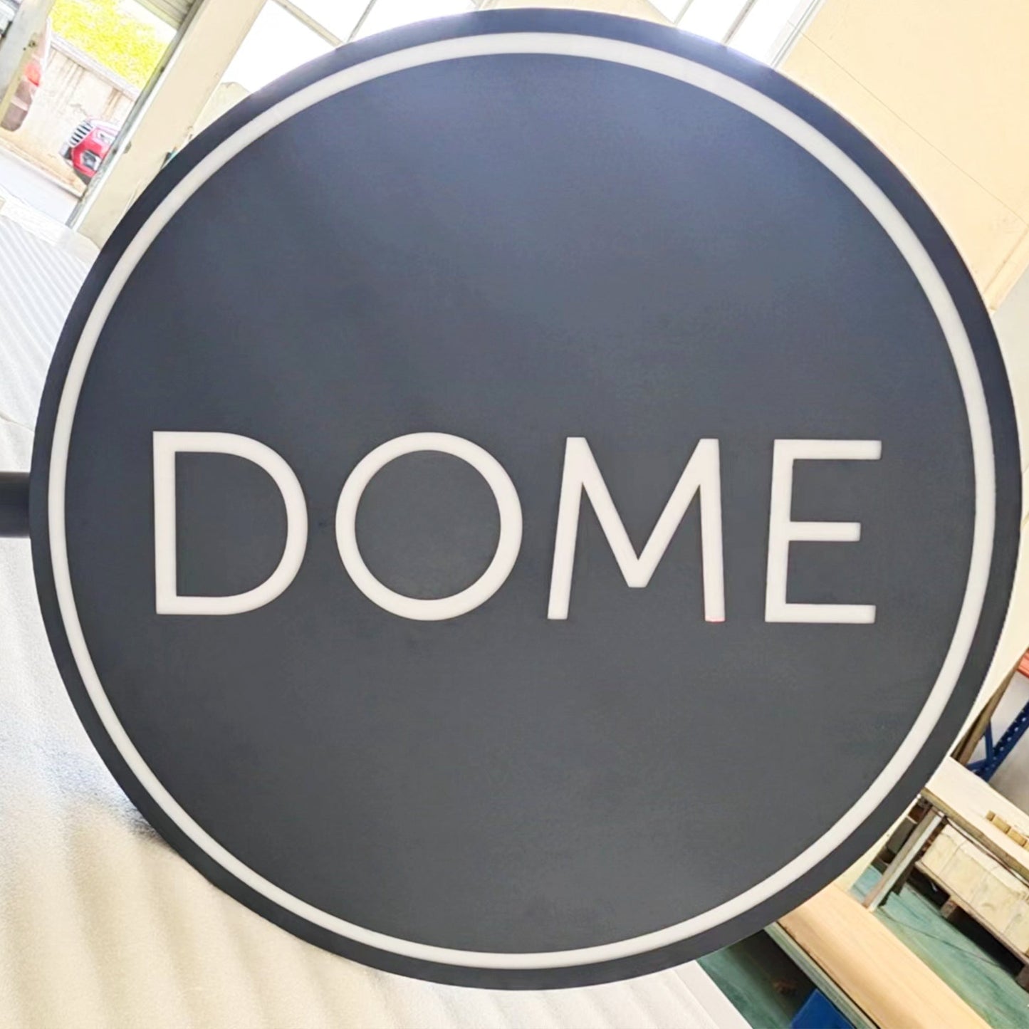 Customized Wall Blade Sign Stainless Steel Led Lightbox Sign Dual-lit Shop Front Acrylic Sign