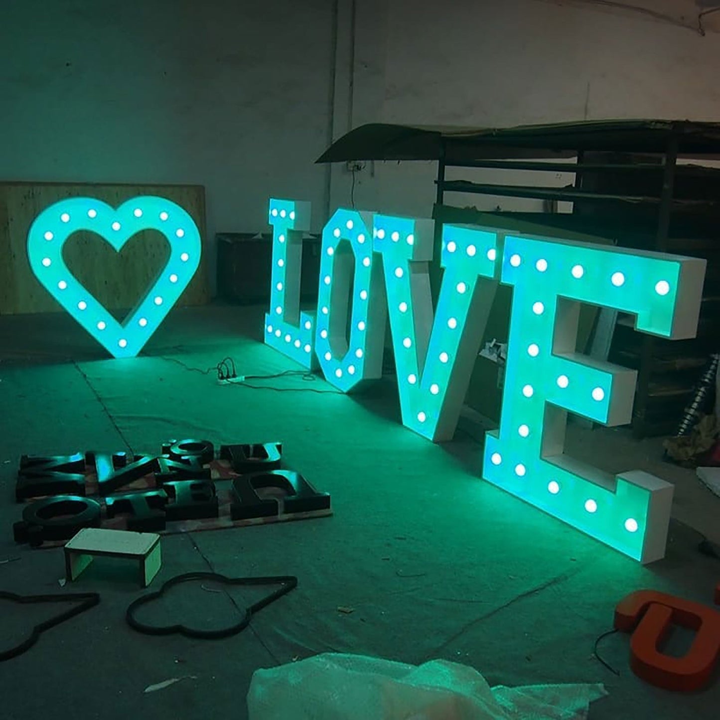 Face Illuminated Stainless Steel Channel Letters Marquee Letters Signs for Christmas Decoration