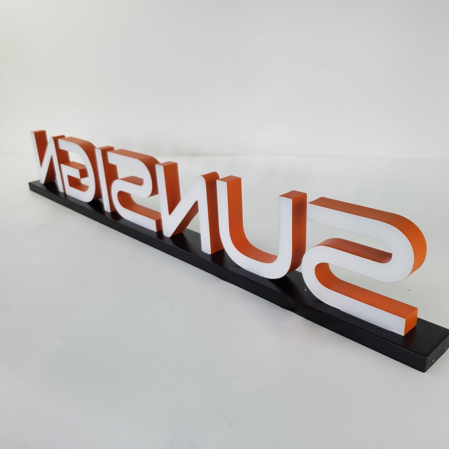 Interior Double Side Illuminated Channel Sign Stainless Steel Backlit Signage Free Standing Acrylic Letters For Business Logo