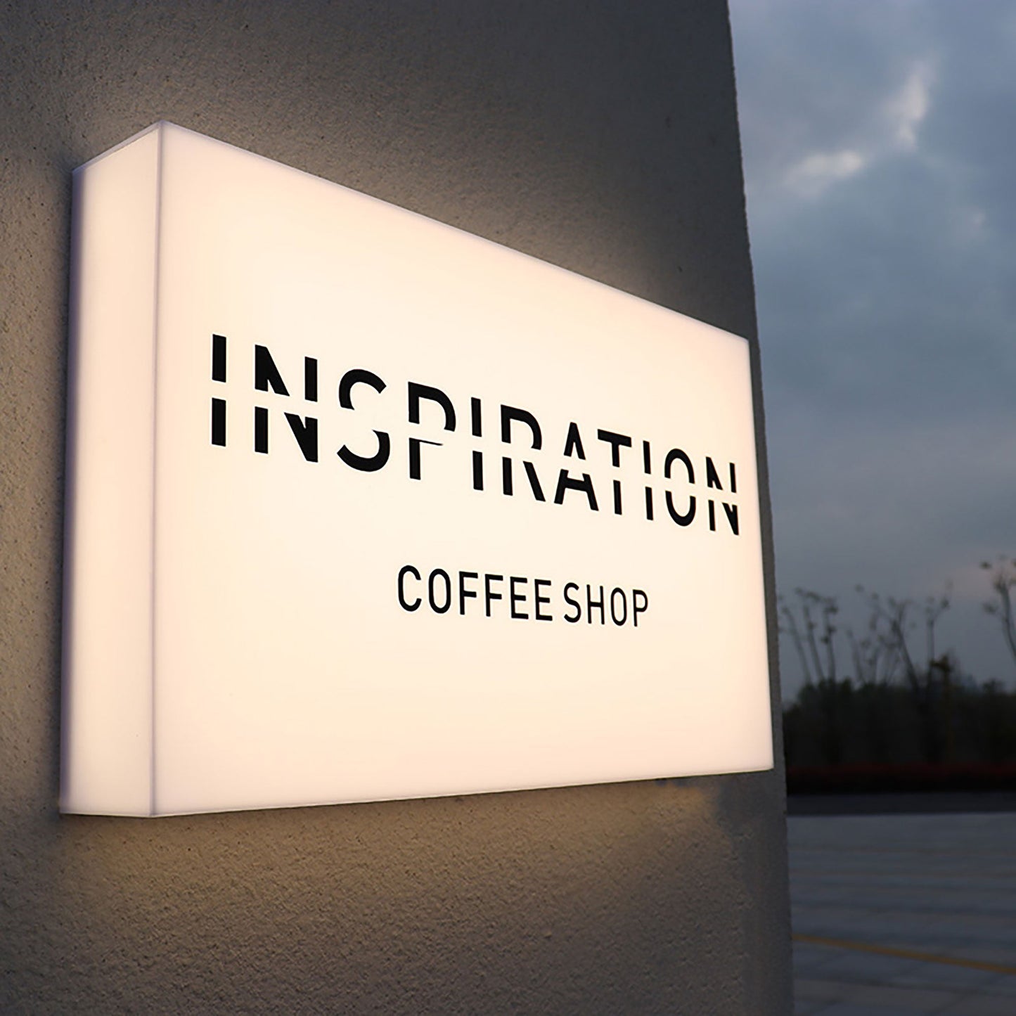 Wall Studio Light Box Full Luminous LED Lightbox DIY Office LED Acrylic Lightbox Outdoor Sign