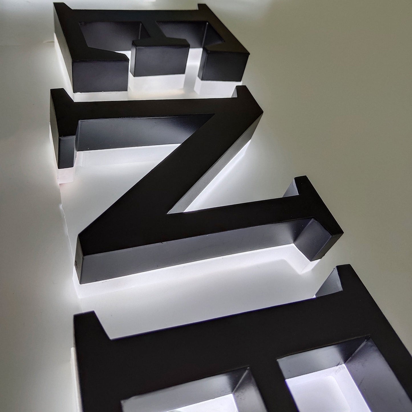 Dropshipping custom business office indoor outdoor letter wall 3d led backlit channel letter sign with CE certificate