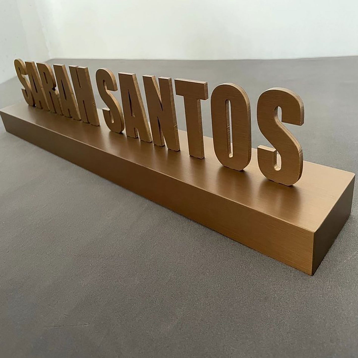 Custom Free Standing Laser Cut Solid Metal Alphabets Letter 3D Brushed Aluminium Letters