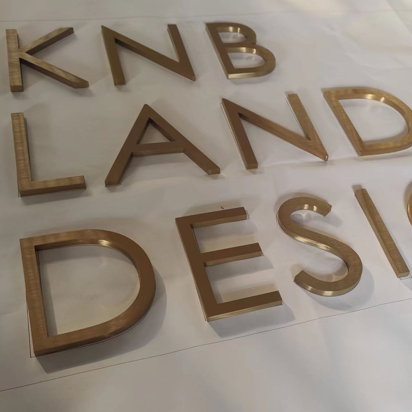 Gold Color Laser Cut 3D Metal Alphabet Brushed Letters Stainless Steel Letter For Interior Wall Signs