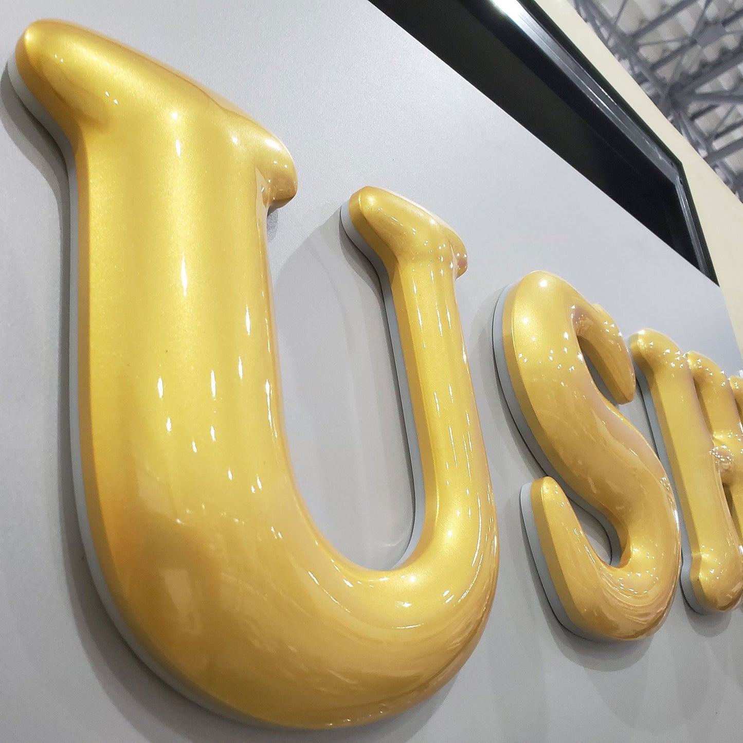 Sign Maker Manufacturer Custom 3D Backlit Acrylic Letter Signage Lighted Company Logo Name Gold Led Illuminated Sign