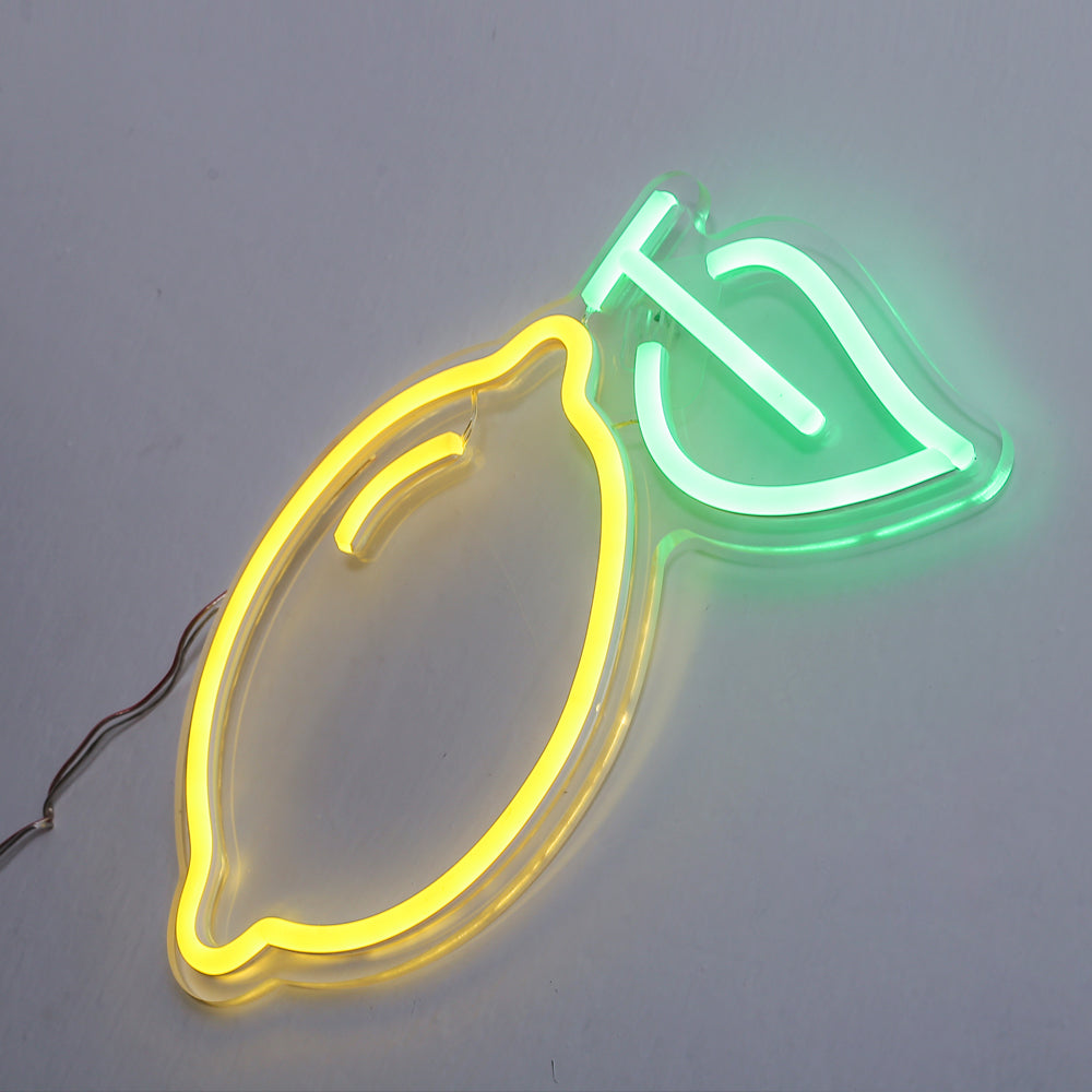 "Lemon" neon sign, led neon sign board,flex neon sign for fruit shop