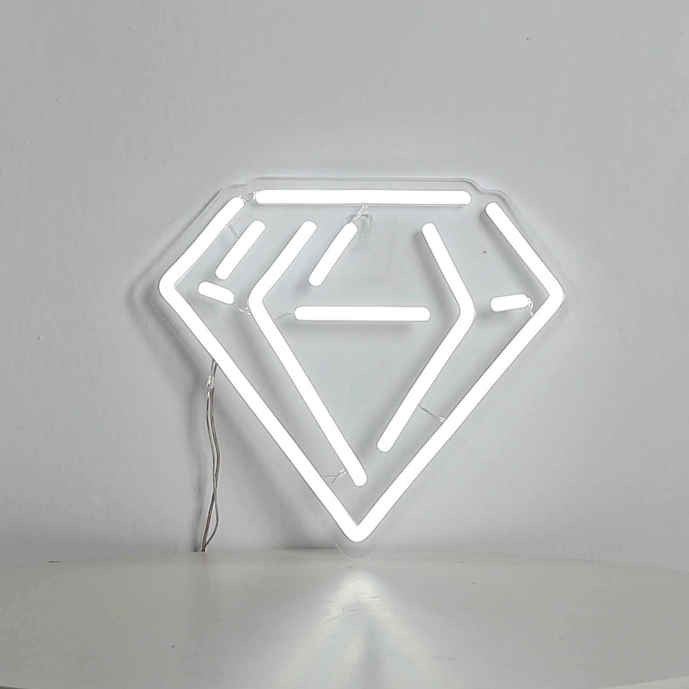 White lighting diamond neon sign, led neon flexible sign board,energy-efficient neon sign