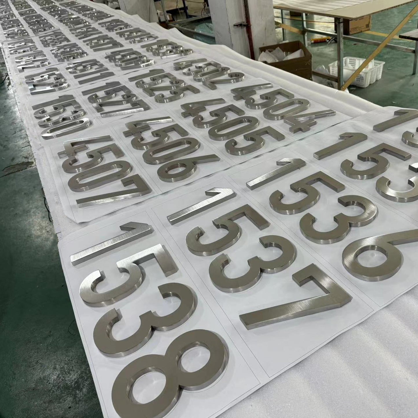 Custom design 3D letters business signs indoor company reception wall signs stainless steel letter metal double sided logo