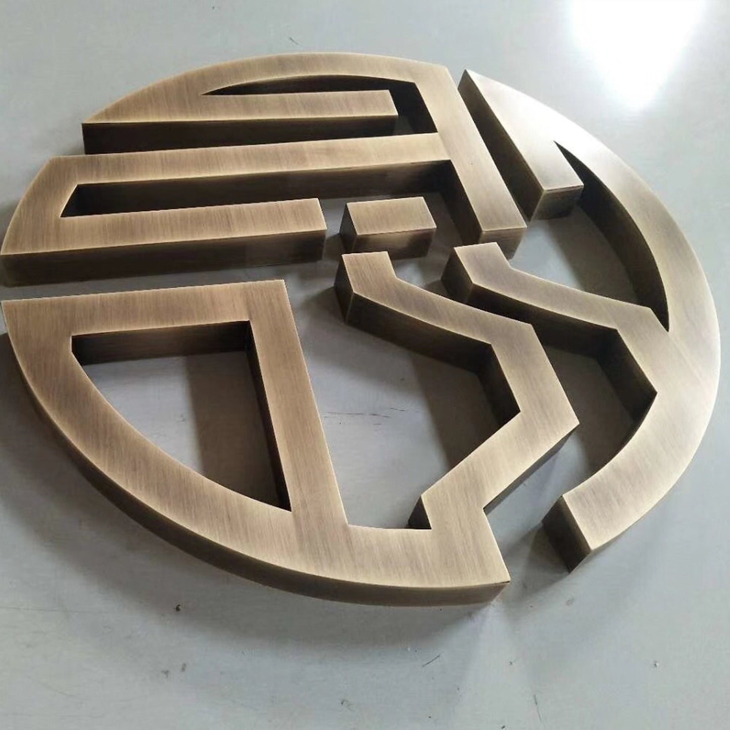 Customized Vintage Metal Letters Sign Bronze Stainless Steel 3d Channel Letter Wall Logo Store Company Brand Signage