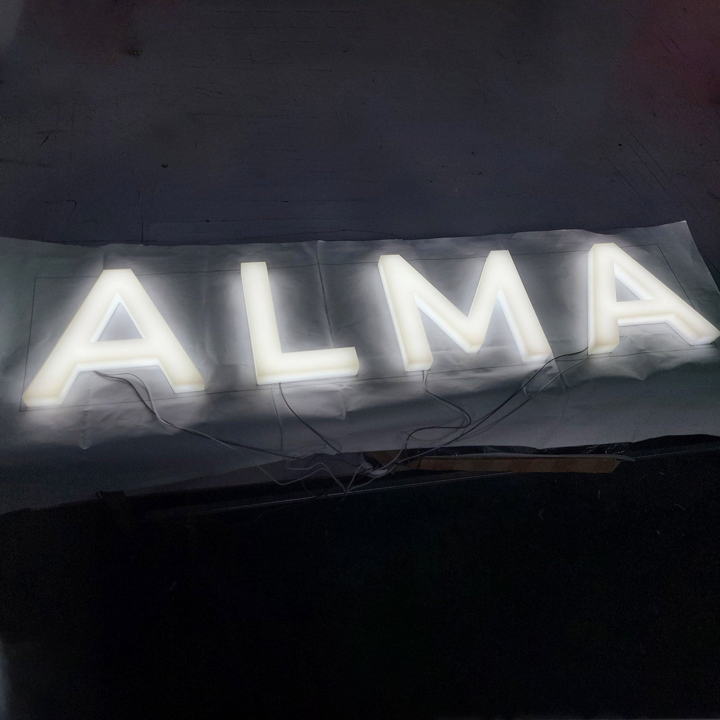 Custom 3D Logo Sign Acrylic Led Full-lit Letter Office Indoor Reception Wall Signs Lighted Store Sign