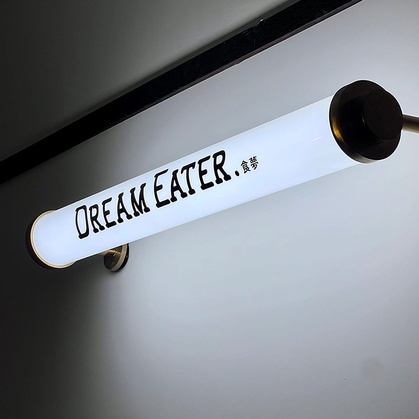 Custom hanging round tube lightbox sign outdoor acrylic led lightbox for store, bar, coffee shop