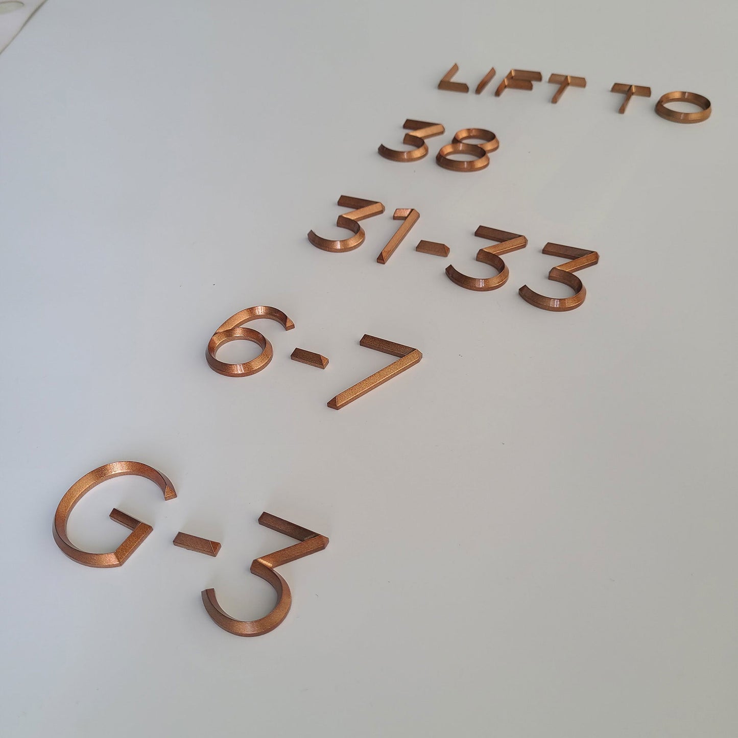 3D engraved stainless steel letters solid cut metal alphabet sign office indoor wall art letters with beveled finish