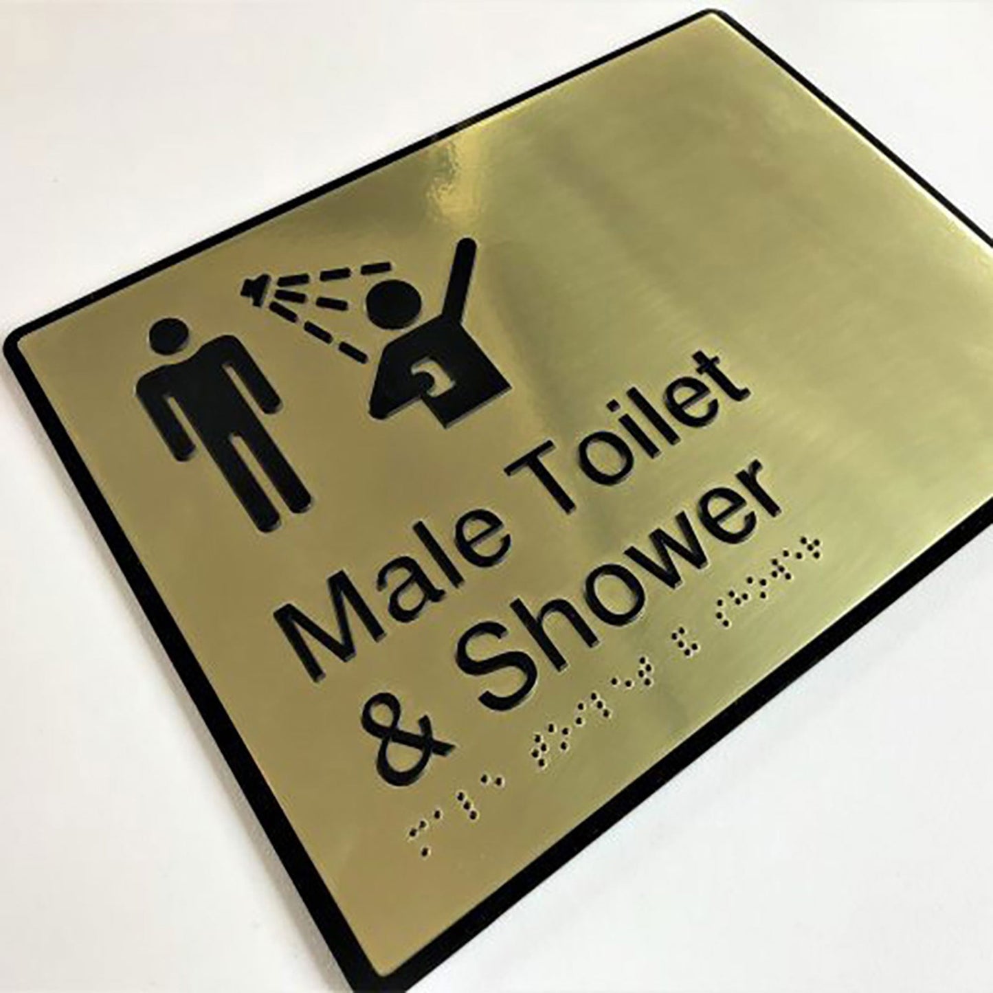 Indoor mall wayfinding stainless steel warning sign wall mounted braille sign silver metal plaque