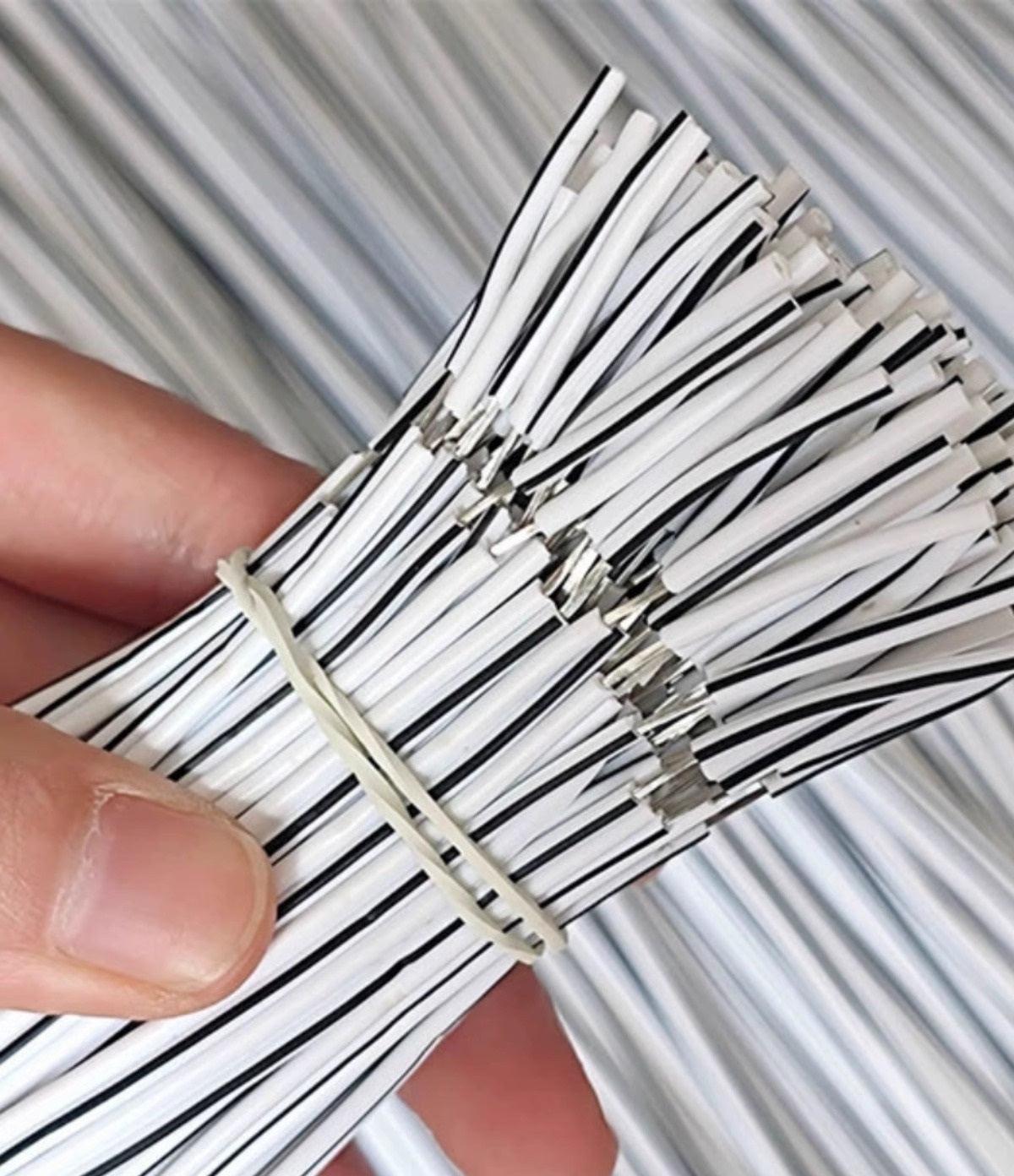 double black white wires 100pcs