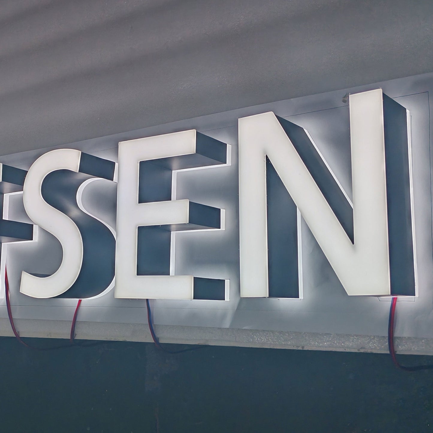 3d Backlit Sign, 3d Led Signage, Custom Outdoor Sign, Business Sign, Double Sided Illuminated Letters, Metal Sign Letters