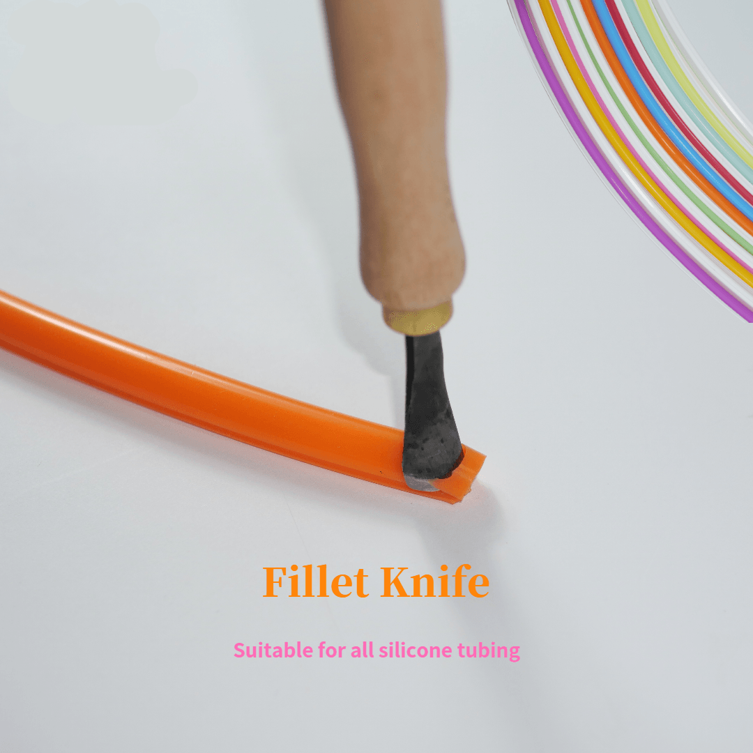 Split Silicone Tube Knife Wooden Handle Hand Tools