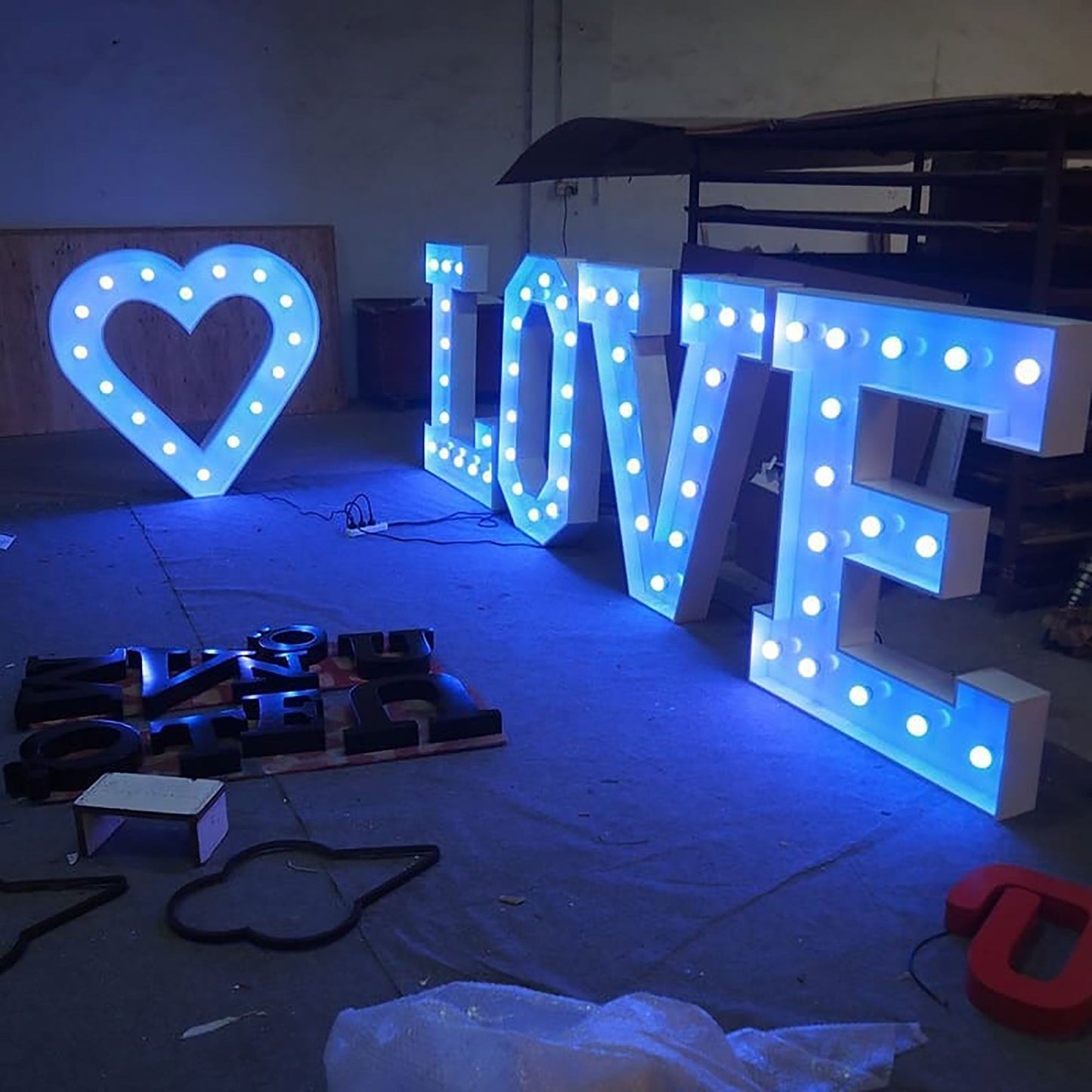 Face Illuminated Stainless Steel Channel Letters Marquee Letters Signs for Christmas Decoration