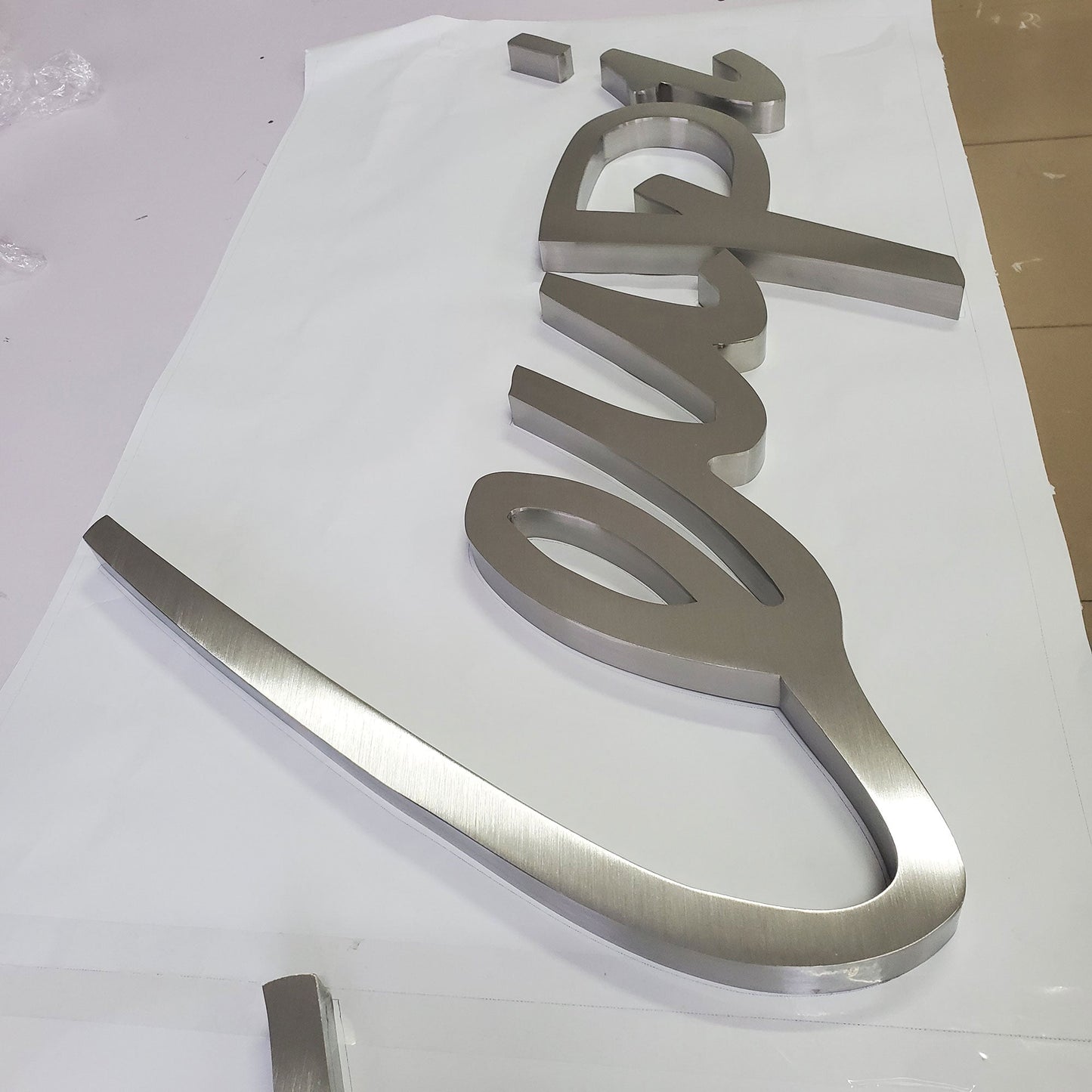 Stainless Steel Channel Letters Factory Price Non-illuminated 3D Laser Cut Letter Alphabet Number Signs for Buildings