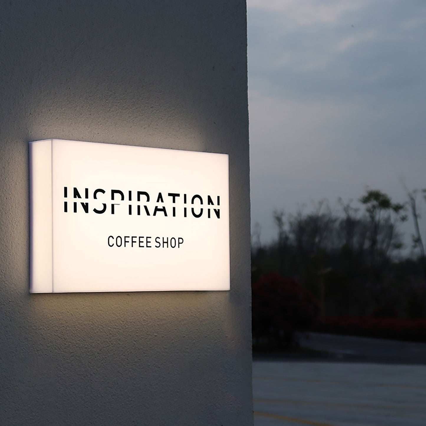 Wall Studio Light Box Full Luminous LED Lightbox DIY Office LED Acrylic Lightbox Outdoor Sign