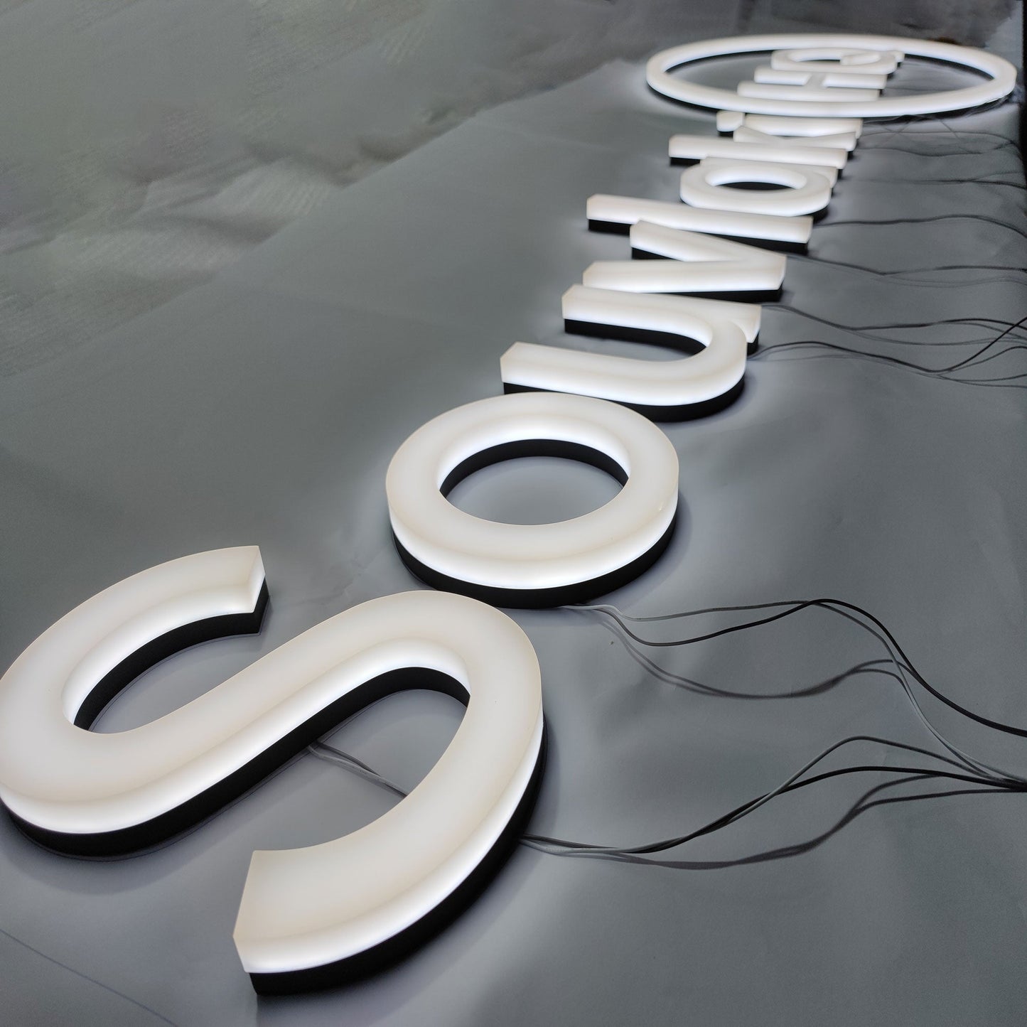 Custom Led 3d Acrylic Letter Sign Advertising Face and Side Lit Signage For Interior Display Shop Sign