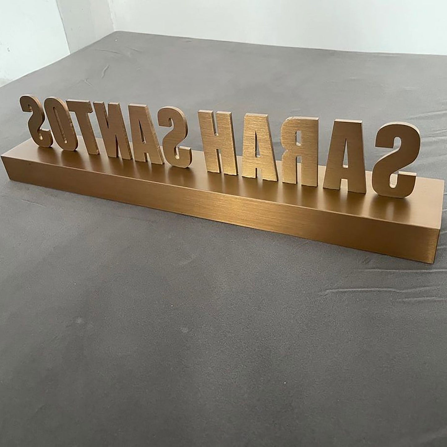 Custom Free Standing Laser Cut Solid Metal Alphabets Letter 3D Brushed Aluminium Letters