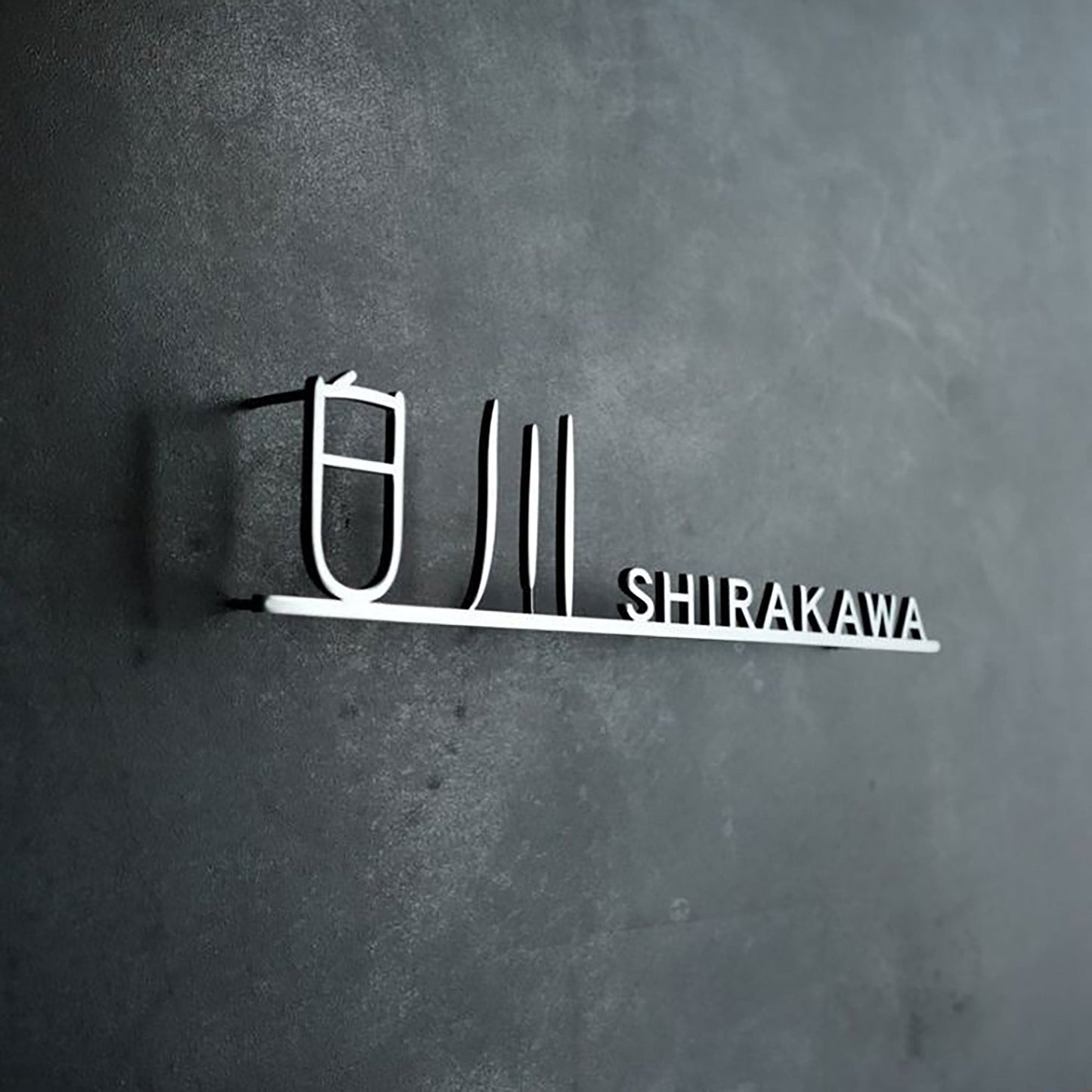 Silver aluminum brushed cut letters door front decorative solid letters business wall logo signage