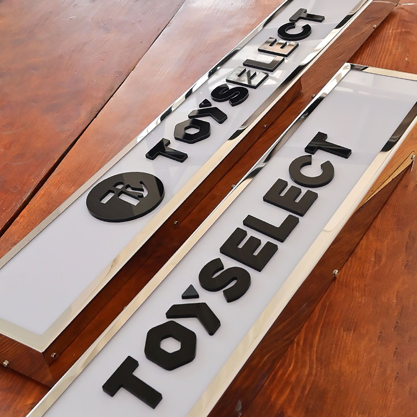 Coffee Shop Desk LED Light Box Rectangle Front Luminous Acrylic Lightbox Aluminium Frame