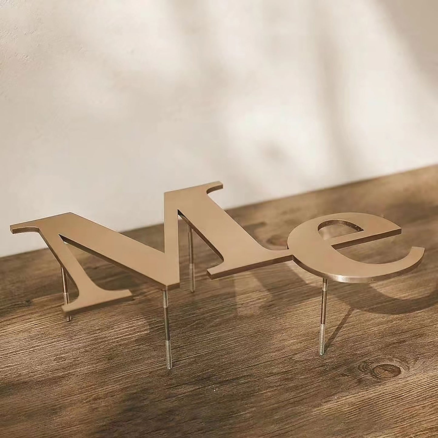 Decorative Laser Cut Solid Metal Alphabet Letter 3D Brushed Stainless Steel Letters and Numbers