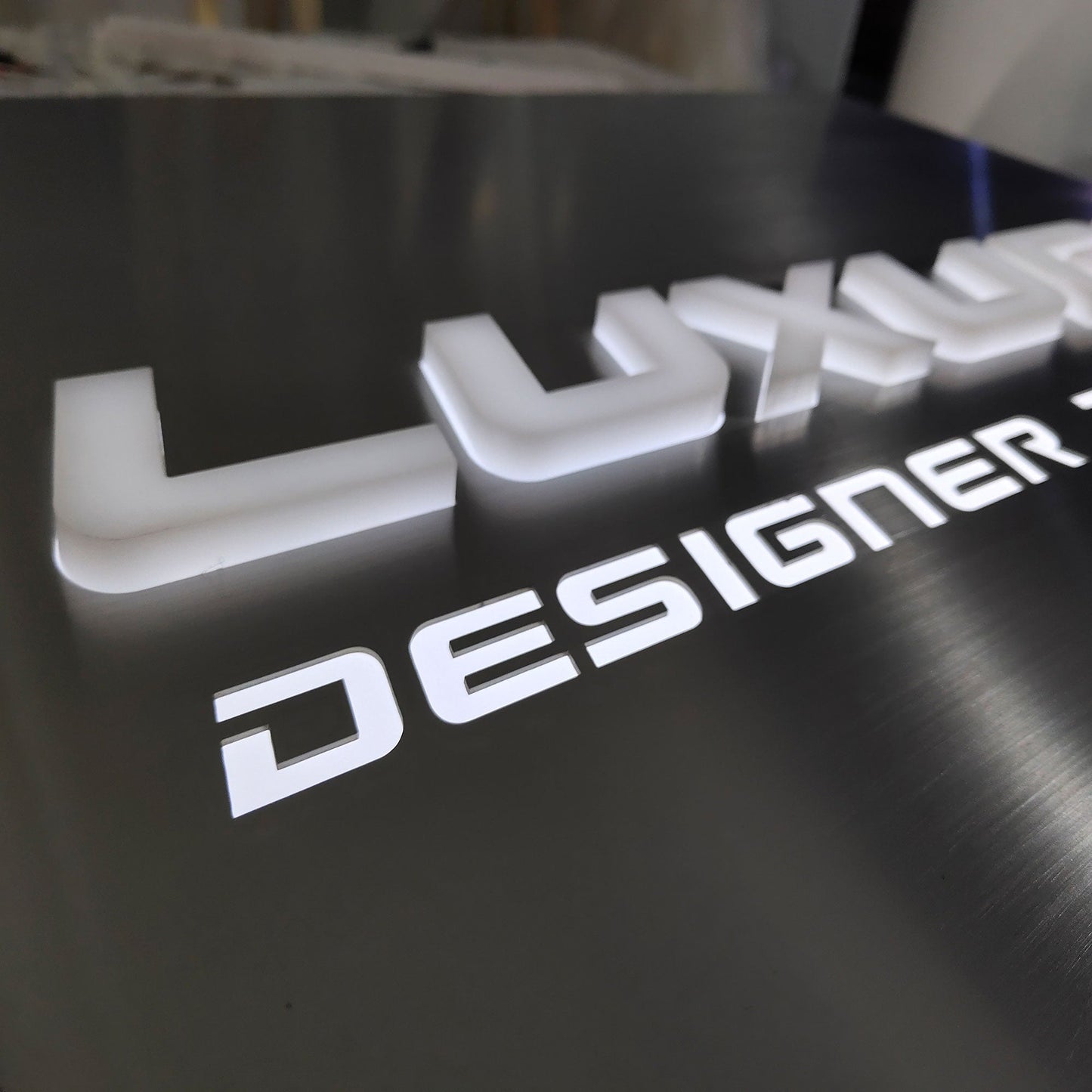 Custom Advertising Light Box Frame Rectangular 3D Acrylic Sign Led Lightbox Shop Signboard Display Board Outdoor Signage
