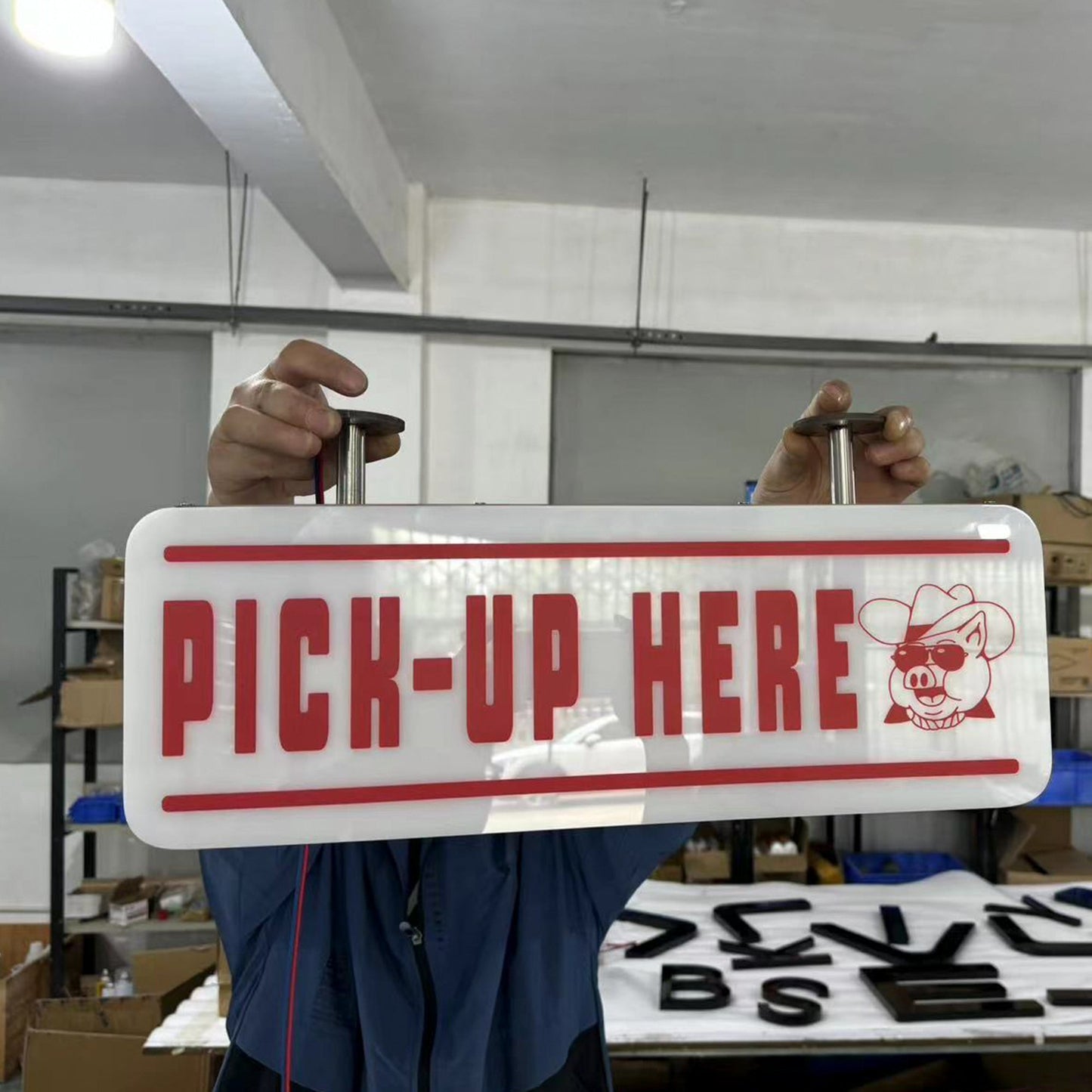 Custom Business Light Box Signboard Restaurants Hanging LED Full-lit Acrylic light box Shop Store Illuminated 3D Signs