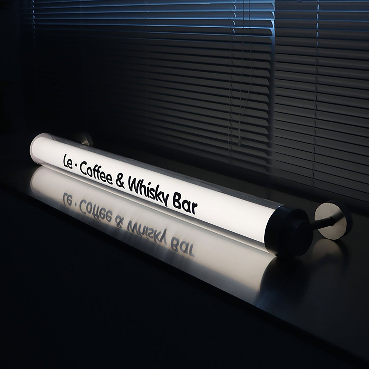 Custom hanging round tube lightbox sign outdoor acrylic led lightbox for store, bar, coffee shop