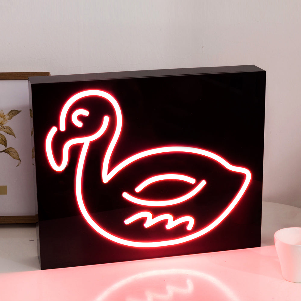 Duck table neon lighting sign,table box led neon flex sign,neon signs for sale